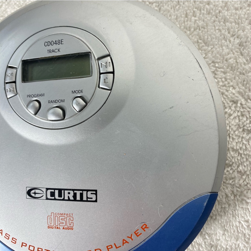 Vintage Curtis X Bass Silver and Blue Portable CD Player Discman - Picture 7 of 16